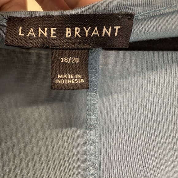 Lane Bryant Maxi‎ Dress Women's 18 20 Short Sleeve Blue V-neck Flowy Stretchy - Picture 6 of 9